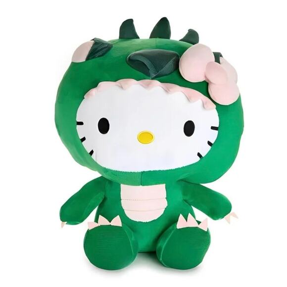 Hello Kitty Other - New with tags! Fiesta: Sanrio Hello Kitty - Green Dragon Costume 9.5” Plush